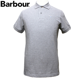 バブアー Barbour ポロシャツ メンズ 半袖 鹿の子 サイズM GREY MARL MML0358 GY52 新品
