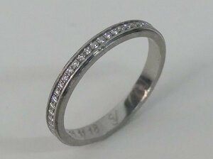 *Cartier Cartier Pt950 diamond 0.15ct dam -ru wedding ring 48 8 number used*