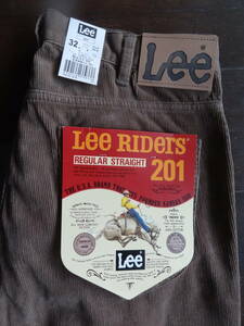 新品　LEE RIDERS(リー ライダース) コーデュロイパンツ　AMERICAN STANDARD 201ストレート　32サイズ 　ライトブラウン