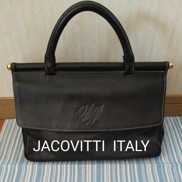 JACOVITTI ITALY ハンドバッグ 黒