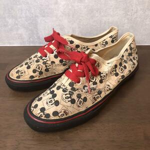 【24.5cm】 70S 80S USA製 バンズ ディズニー ヴィンテージ ミッキーマウス 総柄 オーセンディック VANS DISNEY MICKEY MOUSE US7.5 DE0001