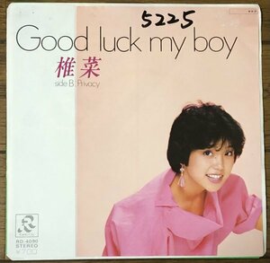 椎菜 - Good Luck My Boy 国内盤 7インチ 見本盤 昭和アイドル シティポップ 和モノ 山川恵津子 1984年