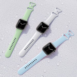 【未使用】THWALK コンパチブル Apple Watch バンド ベルト 柔らかいシリコン素材のスポーツバンド 防水性 通気性 耐久性 柔軟 運動 