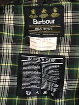 古着 90s 英国製 Barbour 3ワラント 「BEAUFORT」 オイルド ワックス ジャケット コート フード付 C46_画像9