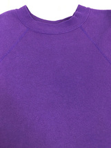 古着 90s USA製 Tultex 無地 ソリッド 半袖 スウェット トレーナー 紫 M_画像2