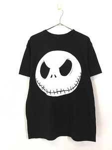 古着 Disney The Nightmare Before Christmas ジャック BIG プリント Tシャツ L 古着