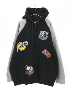 古着 UNK NBA 豪華 オールスター チーム 刺しゅう ヘビー スウェット パーカー 3XL 古着