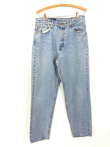 古着 90s USA製 Levi's 560 ブルー デニム バギー パンツ ジーンズ 強テーパード W31 L31