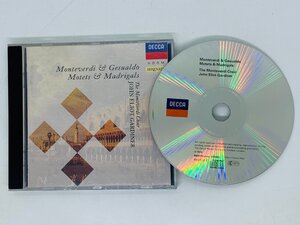 即決CD フランス盤 MONTEVERDI & GESUALDO MOTETS / MONTEVERDI CHOIR / JOHN ELIOT GARDINER France X32