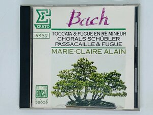 即決CD フランス盤 ERATO BACH TPCCATA & FUGUE EN RE MINEUR / MARIE CLAIRE ALAIN / France H06