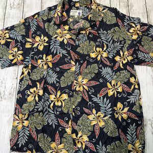 USA製 IOLANI イオラニ HAWAII 開襟 オープンカラー ハワイアンシャツ ビンテージ アロハシャツ RAYON100%