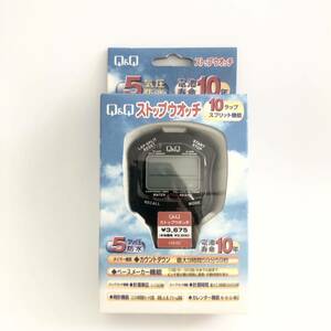 ストップウォッチ HS45 Q&Q CITIZENシチズン タイマー 5気圧防水 10ラップスプリット機能