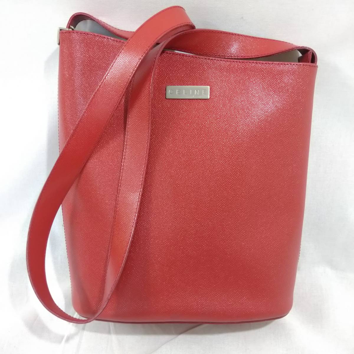 未使用 Celine セリーヌ ハンド ショルダー バッグ レッド 2way