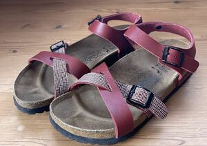 BIRKENSTOCK ビルケンシュトック Birki's サンダル 37 ナロー幅（幅狭) レッド 24cm