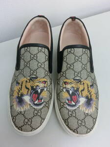 *USED высококлассный бренд *GUCCI Gucci обувь * обувь без шнуровки * оттенок черного 