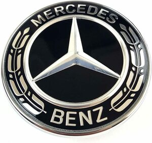 【送料込み】　【Mercedes-Benz純正】 メルセデス・ベンツ ローレルリース ボンネット エンブレム ブラック