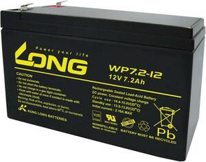 【送料無料】　ロング (KUNG LONG BATTERIES) 産業用鉛蓄電池 (12V-7.2Ah) NP7-12/