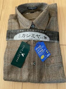 カシミヤ入り　高級シャツ　Lサイズ