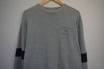 グッドデザイン◎90sビンテージAbercrombie&Fitchアバクロンビーアンドフィッチ長袖TシャツロンTアバクロロンTグレーネイビーS灰色紺nr1013_画像3