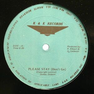 12inchレコード　DOBBY DOBSON / PLEASE STAY (DON'T GO)