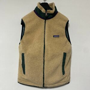 美品 希少 98年 初期型 パタゴニア レトロX ベスト S ナチュラル ハンターグリーン patagonia USA製 アメリカ製