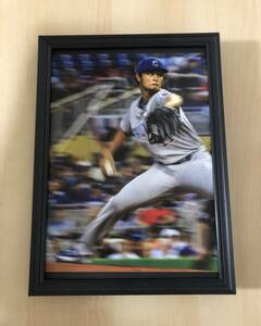 kj ★額装品★ ダルビッシュ有 シカゴカプス 貴重写真 A4サイズ額入り ポスター風デザイン MLB 野球 ユニホーム WBC 大谷翔平