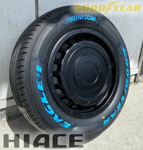 200系ハイエース HIACE LEXXEL SwaGGer Old style グッドイヤー ナスカ 215/65R16 車検対応 ホワイト タイヤホイール 16インチ