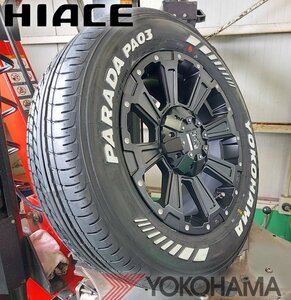 LEXXEL DeathRock デスロック!!200系ハイエース YOKOHAMA ヨコハマ PARADA パラダ 215/65R16 16インチ 新品タイヤホイールセット