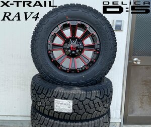 デリカ D5 RAV4 エクストレイル アウトランダー ヨコハマ ジオランダーX-AT 235/70R16 タイヤホイールセット 16インチ LEXXEL DeathRock