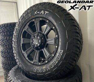 DeathRock ヨコハマ ジオランダーX-AT 235/70R16 タイヤホイールセット RAV4 デリカD5 エクストレイル アウトランダー CX5 ホワイトレター