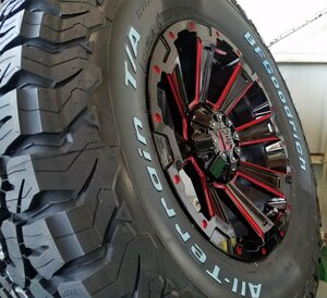 レッド LEXXEL DeathRock サーフ プラド ハイラックス H3 FJ 17インチ BF グッドリッチ オールテレーン KO2 265/65R17 265/70R17 285/70R17