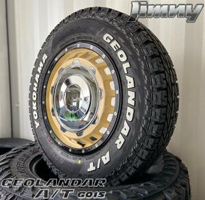 新品 最新作タイヤ SwaGGer ジムニー ヨコハマ ジオランダー G015 A/T 185/85R16 タイヤホイールセット 16インチ ホワイトレター