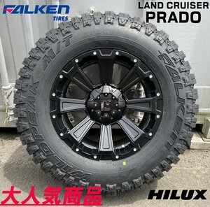 プラド ハイラックス サーフ FJ サバーバン Ｈ3 タイヤホイール 新品4本セット 17インチ DeathRock ファルケン WILDPEAK M/T01 265/70R17