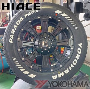 LEXXEL DeathRock デスロック!!200系ハイエース YOKOHAMA ヨコハマ PARADA パラダ 215/65R16 16インチ 新品タイヤホイールセット