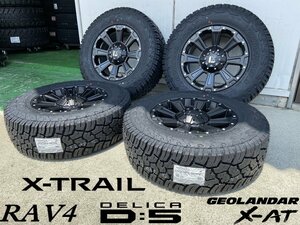 新品 タイヤホイール4本セット RAV4 デリカD5 エクストレイル アウトランダー CX5 LEXXEL DeathRock ヨコハマ ジオランダーX-AT 235/70R16