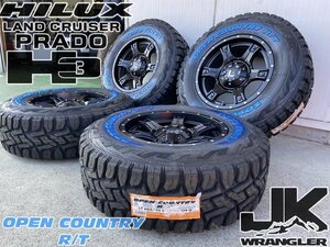 プラド ハイラックス サーフ FJクルーザー ハマー オープンカントリー RT ホワイトレター 265/70R17 17インチ LEXXEL OutLaw アウトロー