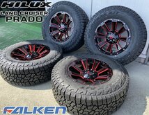 120 150 プラド サーフ ハイラックス FJ タイヤホイール FALKEN WILDPEAK AT3W 265/70R17 新品4本セット 17インチ DeathRock_画像7