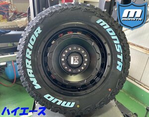 HIACE 200系 ハイエース レジアスエース 16インチ SwaGGer MONSTA マッド 215/70R16 ホワイトレター 新品タイヤホイール 4本セット