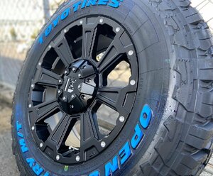 タイヤホイールセット 16インチ TOYO オープンカントリー MT 225/75R16 RAV4 デリカD5 エクストレイル 4本セット DeathRock