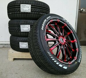 ヨコハマ パラダ ホワイトレター 225/50R18 200系ハイエース タイヤホイール 車検対応 バン規格適合 18インチ BD12