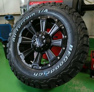 デリカD5 エクストレイル RAV4 タイヤホイールセット DeathRock デスロック BFグッドリッチ オールテレーン KO2 225/70R16 新品4本