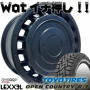 ジムニーシエラ JB74W LEXXEL SwaGGer Oldstyle トーヨー オープンカントリー RT 185/85R16 タイヤホイールセット 16インチ ホワイトレター