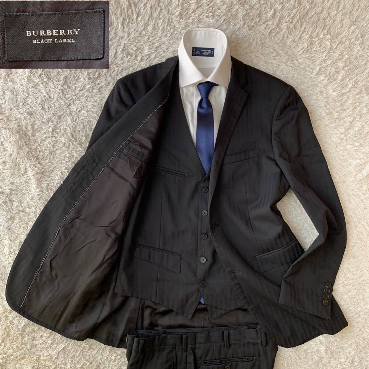 BURBERRY BLACK LABEL セットアップ ベスト付き S ブラック - 通販