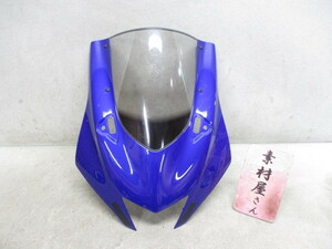 ３★ＹＺＦ－Ｒ６用アッパーカウル３０８　純正.BN6.'17年～.欠損なさそう.スクリーン付.フロント.カバー