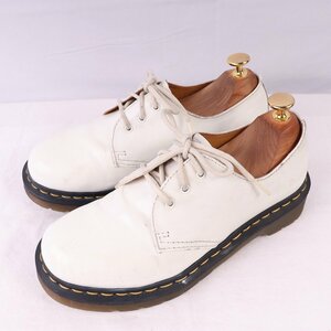 ドクターマーチン UK5/23.5cm-24.0cm/3ホール 白 ホワイト ブーツ レディース レザー 本革 dr.martens 中古 古着 dm3813