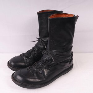  Trippen 39 / absolute size 25.0cm-25.5cm rank U chip design leather shoes black original leather boots lady's men's trippen old clothes bk1865