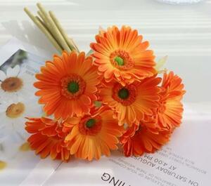 [ orange ]*7 pcs set *.. bouquet ** artificial flower * height approximately 30cm* art flower * photographing tool * hand made 