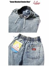 送料0 【COOKMAN】クックマン Chef Pants シェフパンツ Snow Washed Denim Blue 231-23838 -XL 男女兼用 ウォッシュドデニム ブルー LA発_画像5