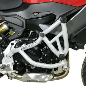 BMW F900XR クラッシュバー エンジンガード スライダー スタントケージ engine guard CRAZY IRON ホワイト