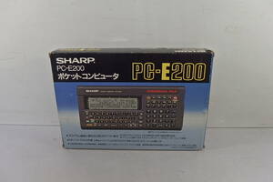 ◆未使用or新品同様 SHARP(シャープ) ポケットコンピュータ PC-E200 ポケコン PC-G800シリーズ/PC-G801市販機バージョン/ワイド液晶表示
